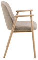 Dining Chair Leo, beige/oak