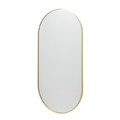 GoodHome Oval Mirror Muhely 50 x 100 cm, metal frame, gold