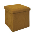 Folding Storage Pouffe Vels Atom, yellow