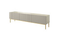 TV Cabinet Nicole 200 cm, cashmere, gold legs