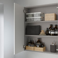 ENHET Mirror cabinet with 2 doors, grey, 60x15x75 cm