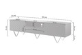 TV Cabinet Scalia, matt labrador/black legs