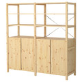 IVAR 2 sections/shelves/cabinet, pine, 174x50x179 cm