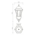 GoodHome Garden Outdoor Wall Lamp Richelieu 1 x 60 W E27, black