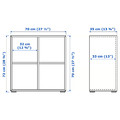 EKET Storage combination with feet, dark grey, 70x35x72 cm