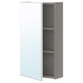 ENHET Mirror cabinet with 1 door, grey, 40x15x75 cm