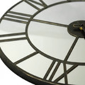 Wall Clock 50 x 5 x 50 cm, mirror, brown