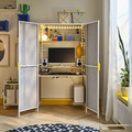 BRÄNNBOLL Gaming station, light grey/white, 100x72x180 cm