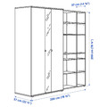 VIHALS Wardrobe combination, white, 200x57x200 cm