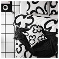 KLIPPBRÄCKA Cushion cover, white/black, 50x50 cm