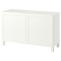 BESTÅ Storage combination with doors, Pipmakare white/Stubbarp white, 120x42x74 cm