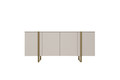 Four-Door Cabinet Verica 200cm, cashmere/gold legs