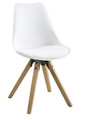 Chair Dima, faux leather, white