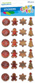 Metallic Christmas Sticker Decorations, 24 pcs