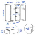 GREÅKER Cabinet with drawers, white, 84x101 cm