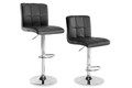 Bar Stool, faux leather, black/chrome