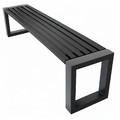 Architectural Metal Garden Bench Bold 150cm, black