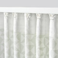 HÅRKÖRVEL Curtains, 1 pair, green, 145x300 cm