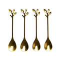 Teaspoons Gold Leaf 4pcs