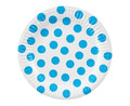 Paper Plates Dots 18cm 6pcs, blue