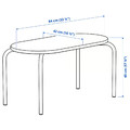 GREJSIMOJS Children's table, wood/orange, 84x42 cm