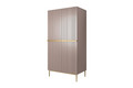 Wardrobe Nicole with Drawer Unit 100 cm, antique pink, gold legs