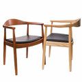 Chair President, wooden, dark brown