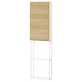 ENHET Storage combination, white/oak effect, 40x17x150 cm