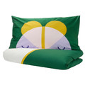 GREJSIMOJS Duvet cover and pillowcase, multicolour, 150x200/50x60 cm