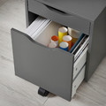 ALEX Drawer unit on castors, dark grey/black, 36x50 cm
