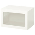 BESTÅ Wall-mounted cabinet combination, white/Sindvik white clear glass, 60x42x38 cm