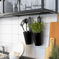ENHET Kitchen, anthracite, grey frame, 123x63.5x222 cm