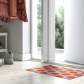 KÖRFÄLTSPIL Door mat, pink orange/circle pattern, 40x60 cm