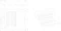 GoodHome Dish Drainer Rack 45 x 36 cm, grey