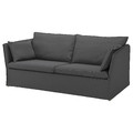 BACKSÄLEN 3-seat sofa, Hallarp grey