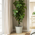 KÖRSBÄRSBJÖRK Plant pot, light grey/beige, 32 cm