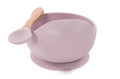 B-Suction Bowl Silicone & Spoon Pink 6m+