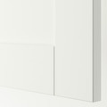 SANNIDAL Door with hinges, white, 60x120 cm