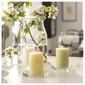 LÖVSKOGSLUND Scented pillar candle, mixed colours, 30 hr