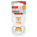 NUK Soother Pacifier Space 0-6m, cat/hedgehog