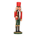 Nutcracker Christmas Decoration 28cm, red, hat