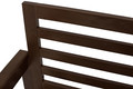 Outdoor Wooden Armchair MALTA, dark brown/grey