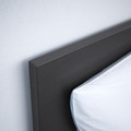 MALM Bed frame, high, w 2 storage boxes, black-brown/Lindbåden, 160x200 cm