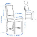 PINNTORP / STEFAN Table and 4 chairs, light brown stained white stained/Knisa grey/beige, 125 cm