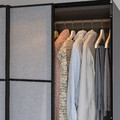ÖVERSIDAN LED wardrobe lighting strp w sensor, dimmable dark grey, 96 cm