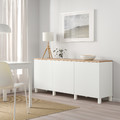 BESTÅ Storage combination with doors, white/Lappviken/Stubbarp white, 180x42x76 cm