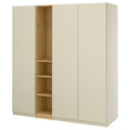 PAX / FORSAND Wardrobe combination, grey-beige grey-beige/oak effect, 185x60x201 cm