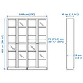 BILLY / OXBERG Bookcase, white, glass, 160x30x202 cm