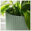 DAKSJUS Plant pot, light green, 15 cm