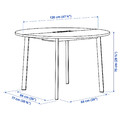 MITTZON Conference table, round walnut veneer/white, 120x75 cm